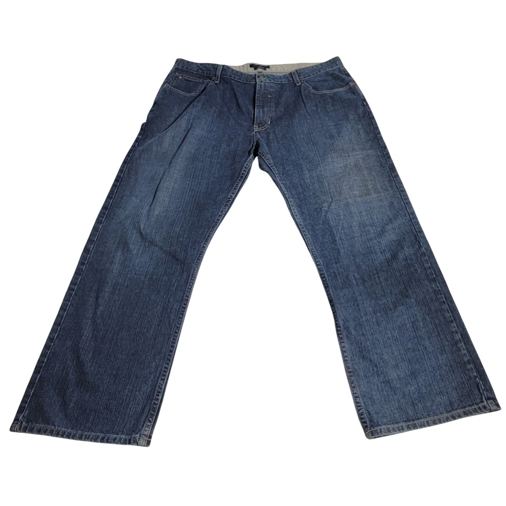 Tommy Hilfiger Freedom Fit Mens Jeans 40x30 Blue Medium Wash Straight Leg Denim